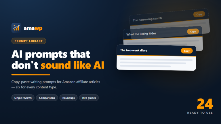 AI Prompt Library for Amazon Affiliate Articles