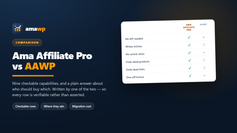 Ama Affiliate Pro vs AAWP: What Each One Is Actually For