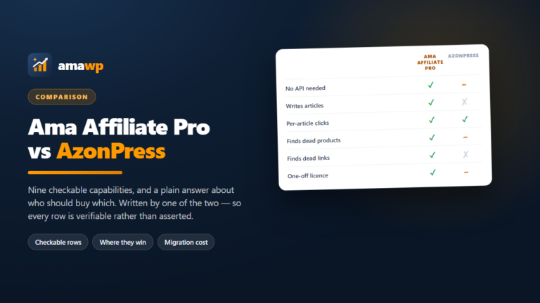 Ama Affiliate Pro vs AzonPress